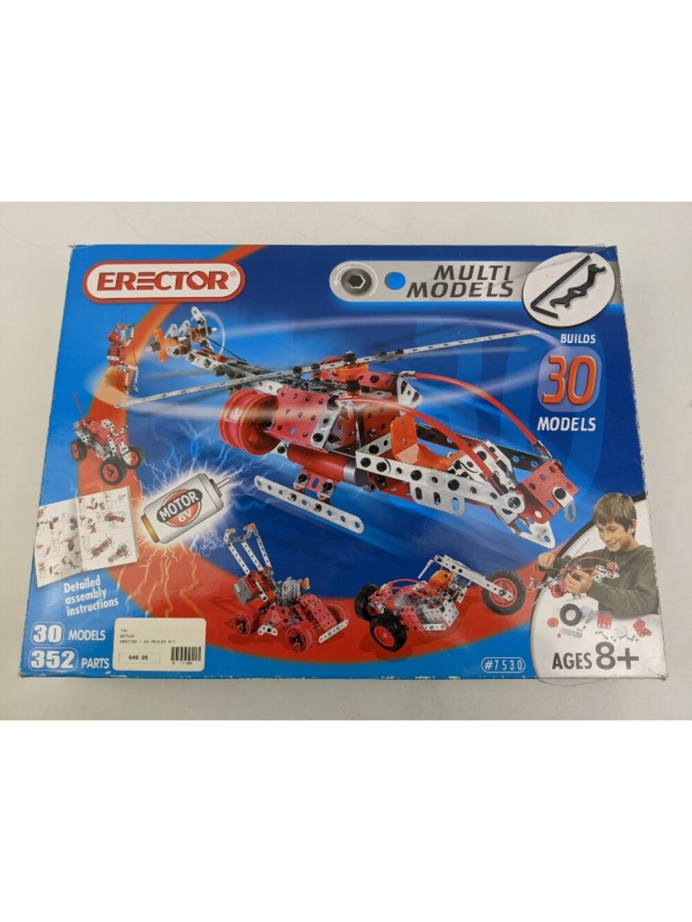Vintage Meccano Erector Set Multi Models 30 Models 6V Motor